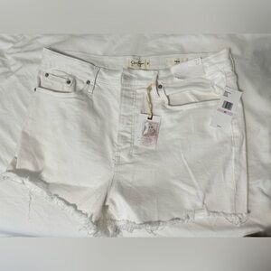 Jessica Simpson Hug Me High Rise Frayed Hem Shorts